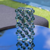 Vaso de cristal Bubble azul fume